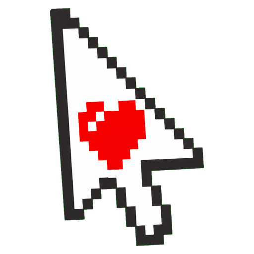 Game Pixel Heart Cursor pointer cursor