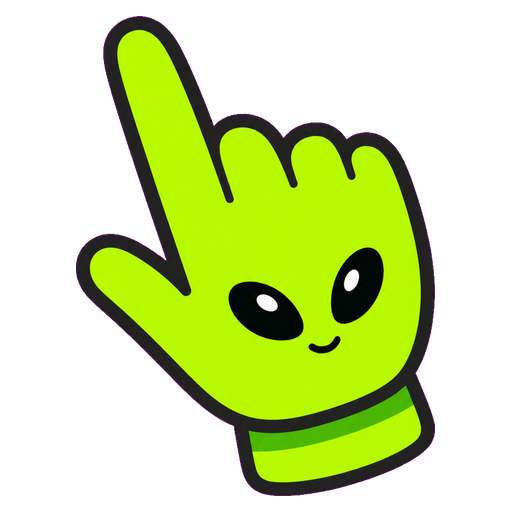 Neon Alien Cursor pointer cursor