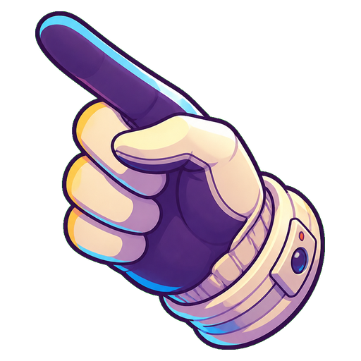 Neon Astronaut Glove Cursor animation frame 1