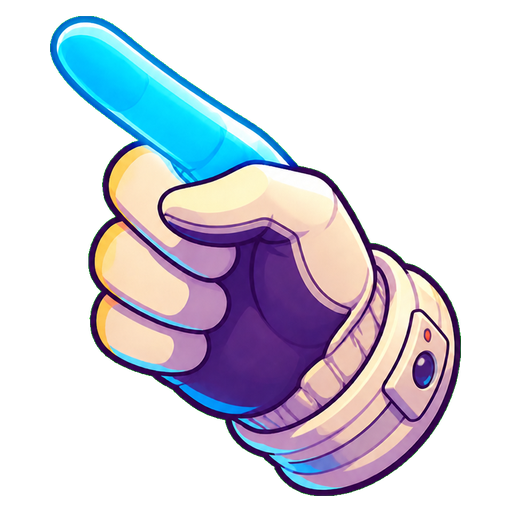 Neon Astronaut Glove Cursor animation frame 2