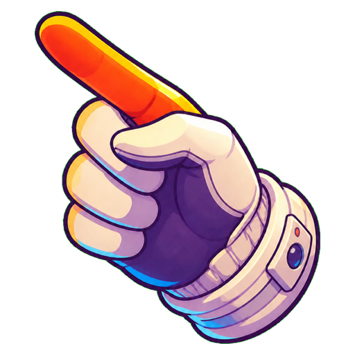 Neon Astronaut Glove Cursor animation frame 3