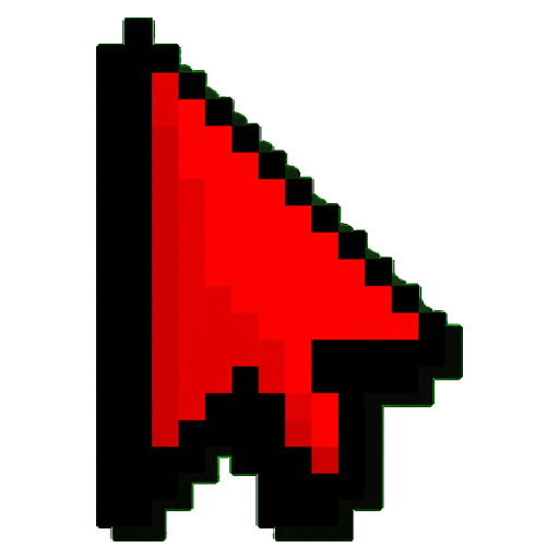Pixel Red Cursor default cursor