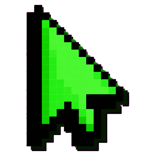 Pixel Green Cursor default cursor