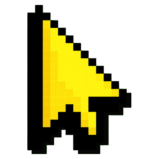 Pixel Yellow Cursor default cursor