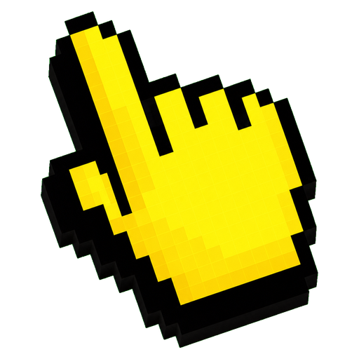 Pixel Yellow Cursor pointer cursor