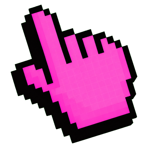 Pixel Pink Cursor pointer cursor