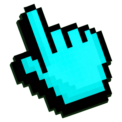 Pixel Cyan Cursor pointer cursor