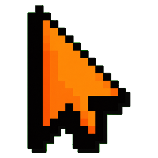 Pixel Orange Cursor default cursor