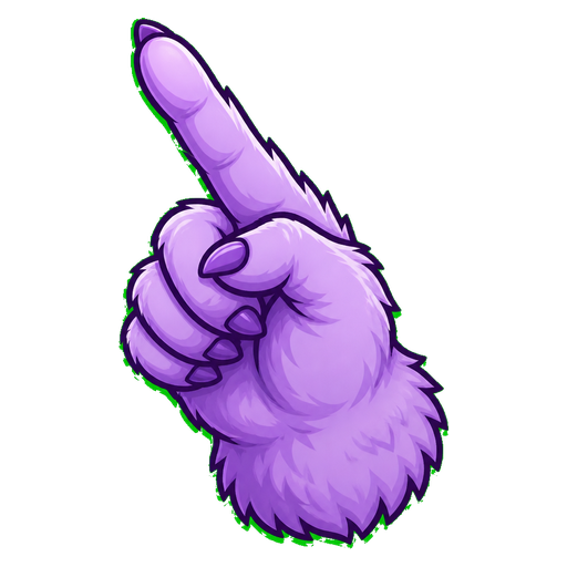 Lavender Yeti Monster Cursor pointer cursor