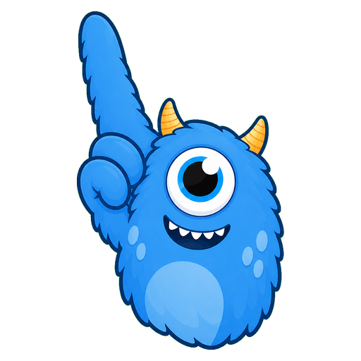 Sky Fuzz Monster Cursor pointer cursor