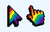 Rainbow Pixel Cursor