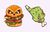 Burger Skull And Zombie Hand Cursor