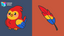 Kawaii Scarlet Macaw Cursor