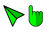 Green arrow cursor
