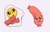 Kawaii Fried Egg With Bacon Cursor