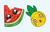 Kawaii Watermelon And Pineapple Cursor