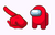 Among Us Red Character Cursor