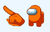 Among Us Orange Character Cursor