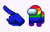 Among Us Rainbow Character Cursor