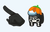 Among Us Skeleton Character Cursor