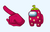 Among Us Strawberry Character Cursor