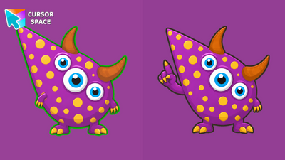 Amethyst Spot Monster Cursor