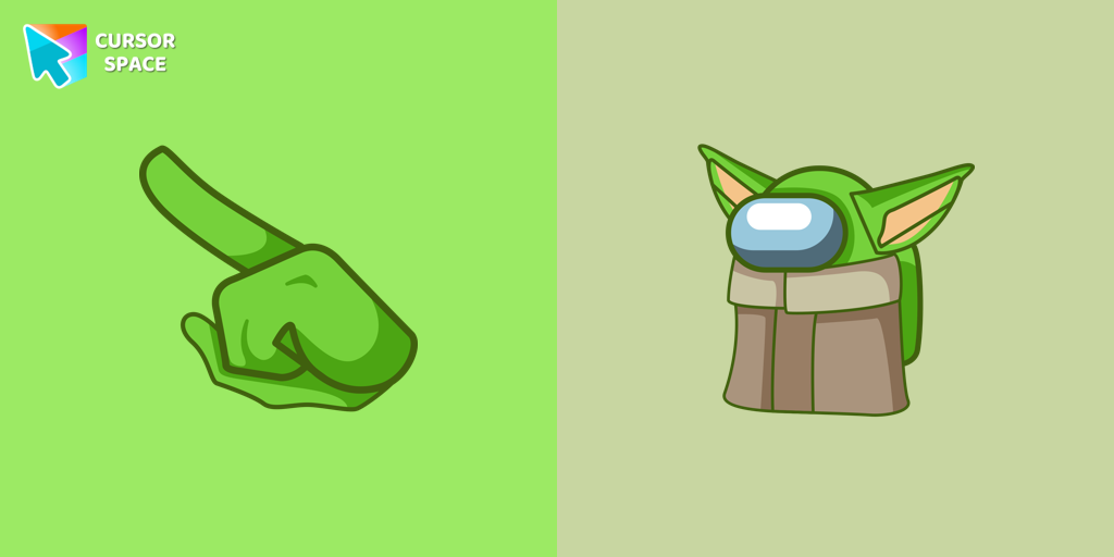 Among Us Baby Yoda Character cursor