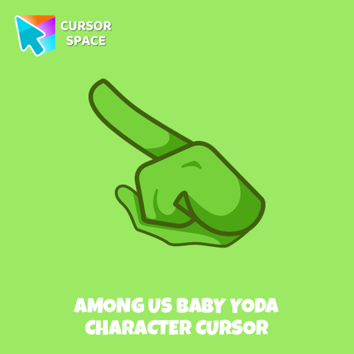 Among Us Baby Yoda Character cursor arrow cursor