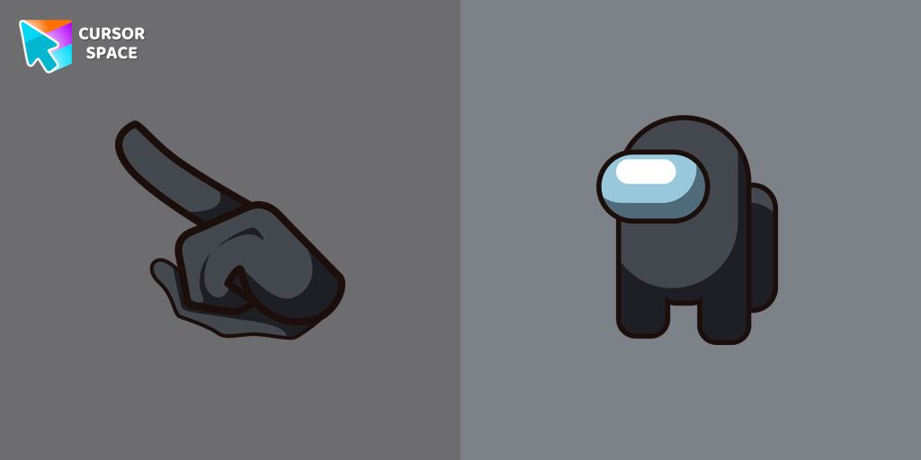 Among Us Black Character cursor