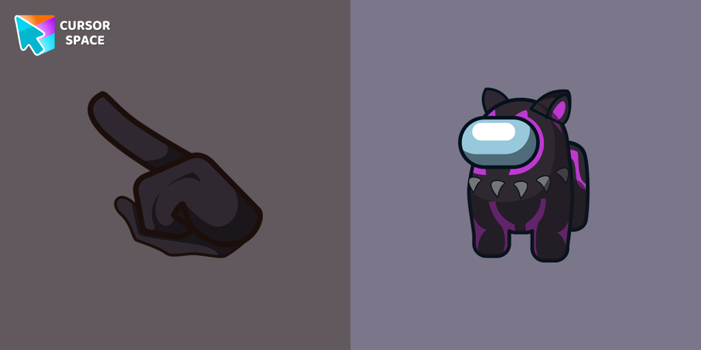Among Us Black Panther Character cursor