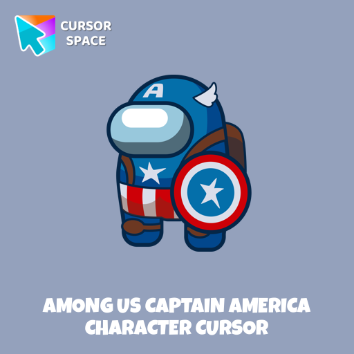 Among Us Captain America Character cursor pointer cursor