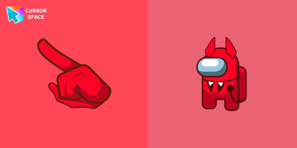 Among Us Devil Character cursor