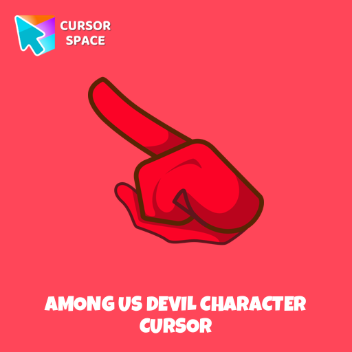 Among Us Devil Character cursor arrow cursor
