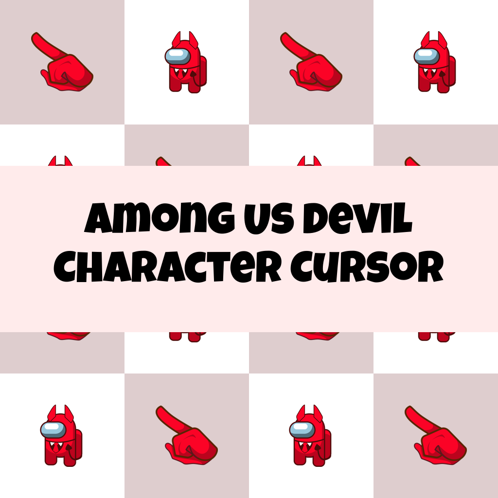 Preview Among Us Devil Character cursor custom cursor pack