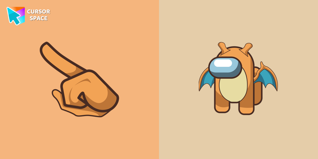 Among Us Dragonite Character cursor