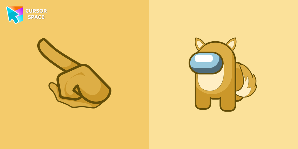 Among Us Fox Character cursor