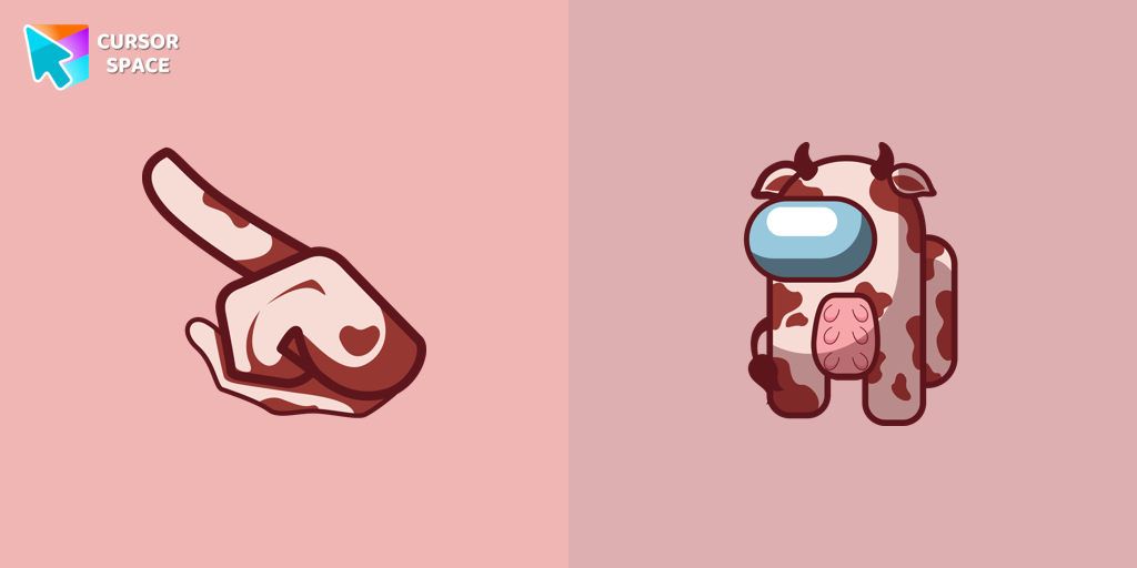 Among Us Funny Cow Character cursor