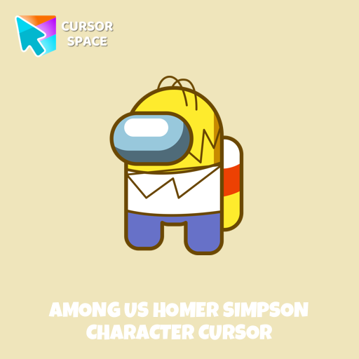 Among Us Homer Simpson Character cursor pointer cursor