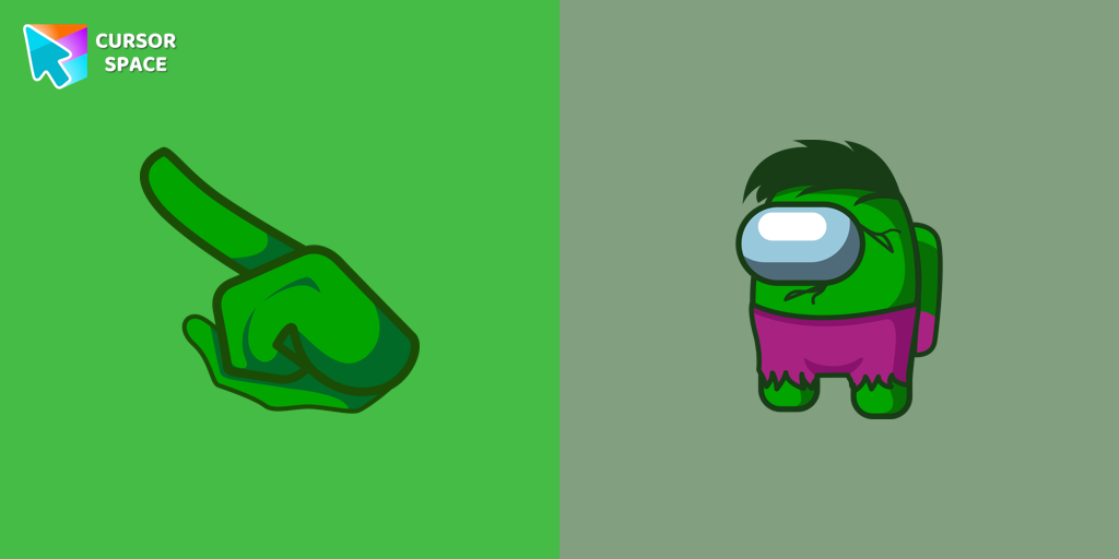 Among Us Hulk Character cursor