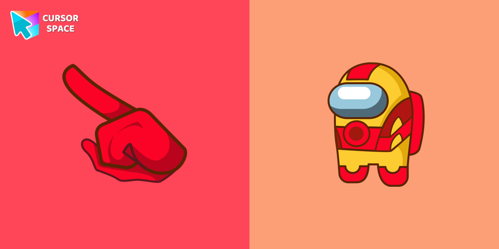 Among Us Iron Man Character Cursor