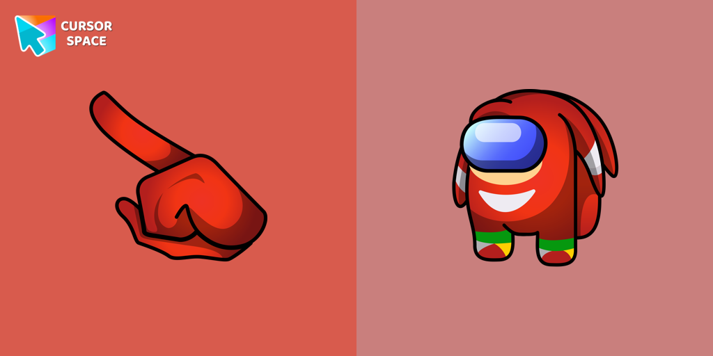 Among Us Knuckles the Echidna Character cursor