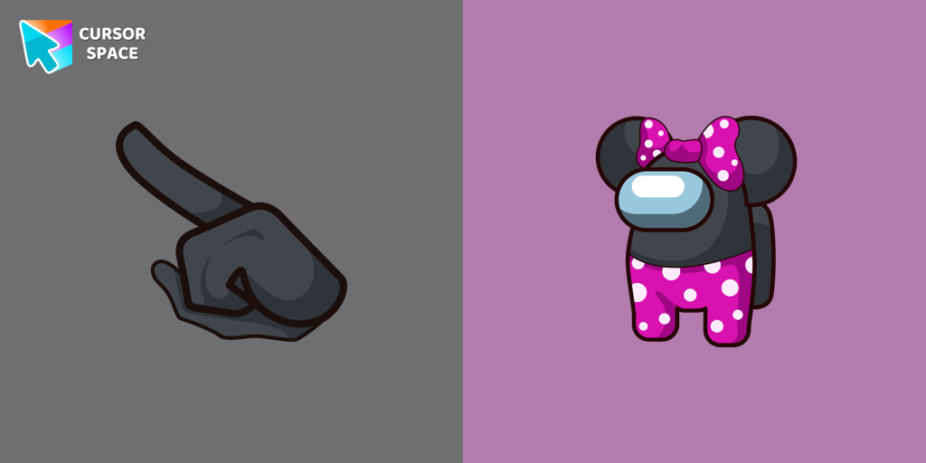 Among Us Minnie Mouse Character cursor