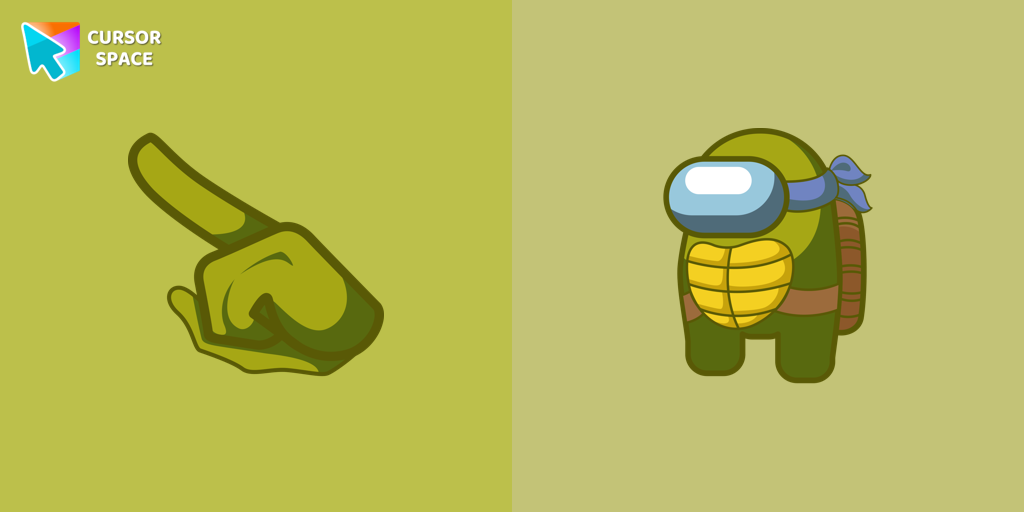 Among Us Ninja Turtle Character cursor
