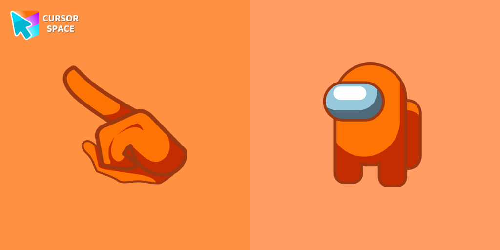 Among Us Orange Character cursor