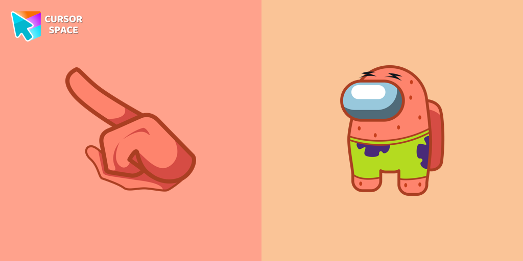 Among Us Patrick Star Character cursor