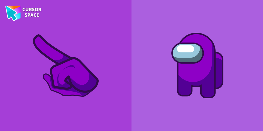 Among Us Purple Character cursor