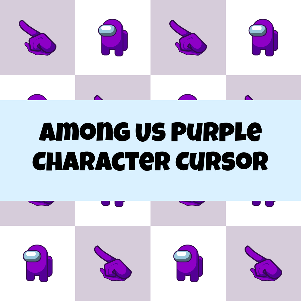 Preview Among Us Purple Character cursor custom cursor pack
