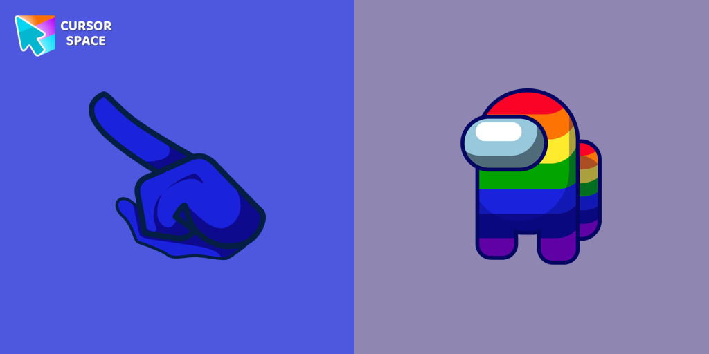 Among Us Rainbow Character cursor