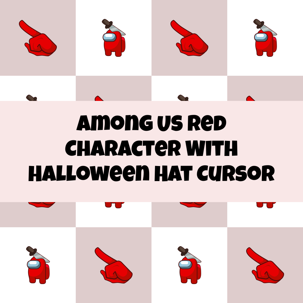 Preview Among Us Red Character with Halloween Hat cursor custom cursor pack