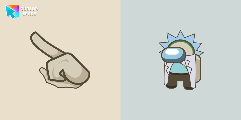 Among Us Rick Sanchez Character cursor